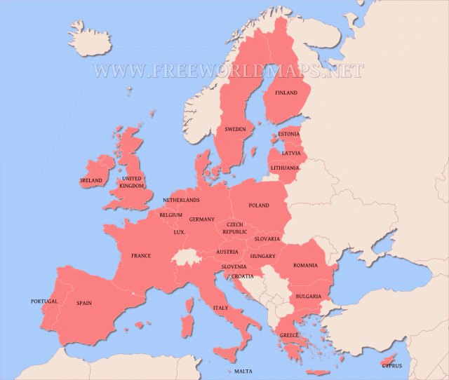 EU (image from freeworldmaps.net)